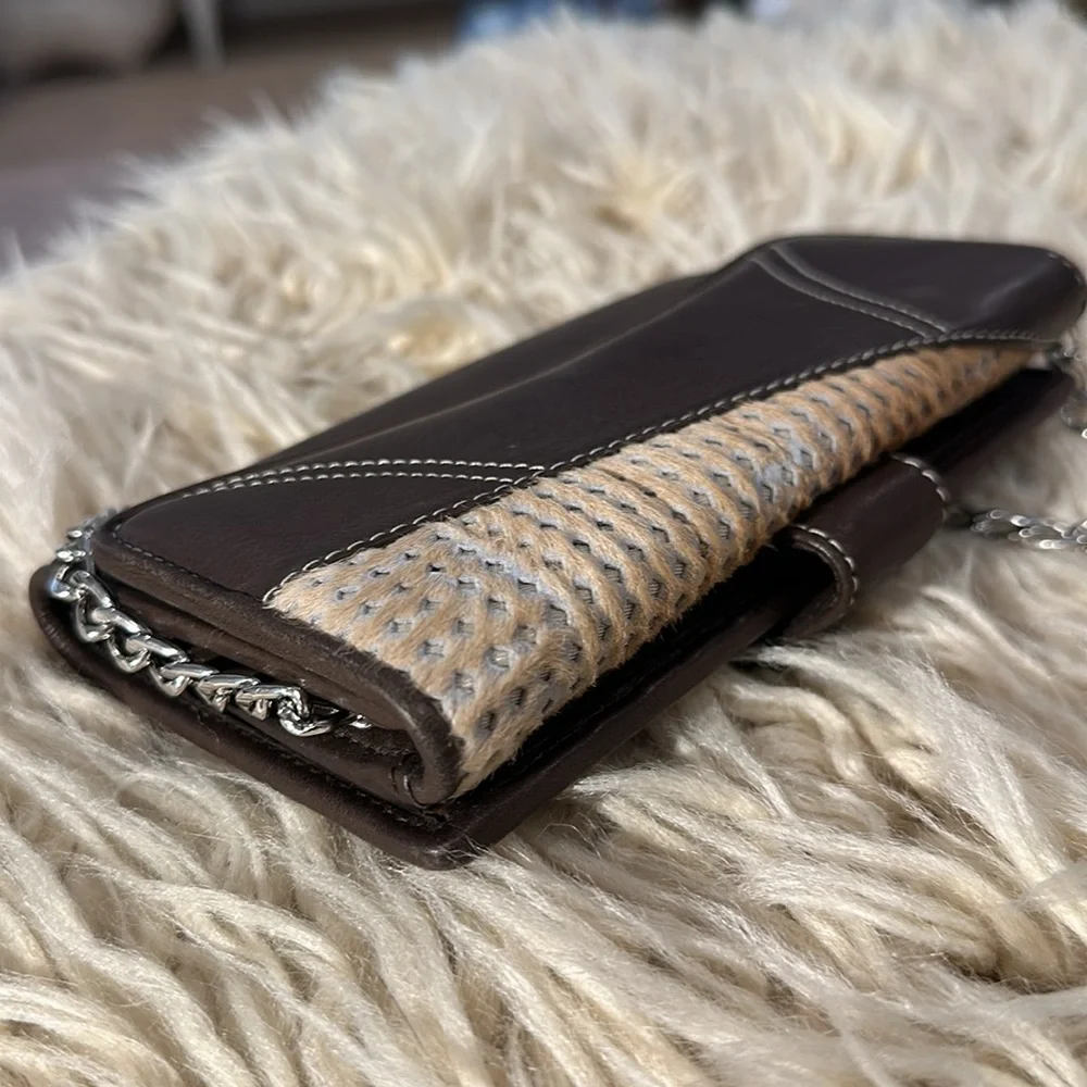 Christian Dior Leather Pony-hair Wallet
